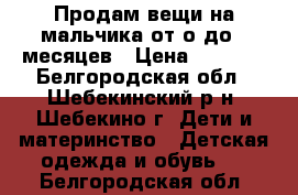 Продам вещи на мальчика от о до 6 месяцев › Цена ­ 1 500 - Белгородская обл., Шебекинский р-н, Шебекино г. Дети и материнство » Детская одежда и обувь   . Белгородская обл.